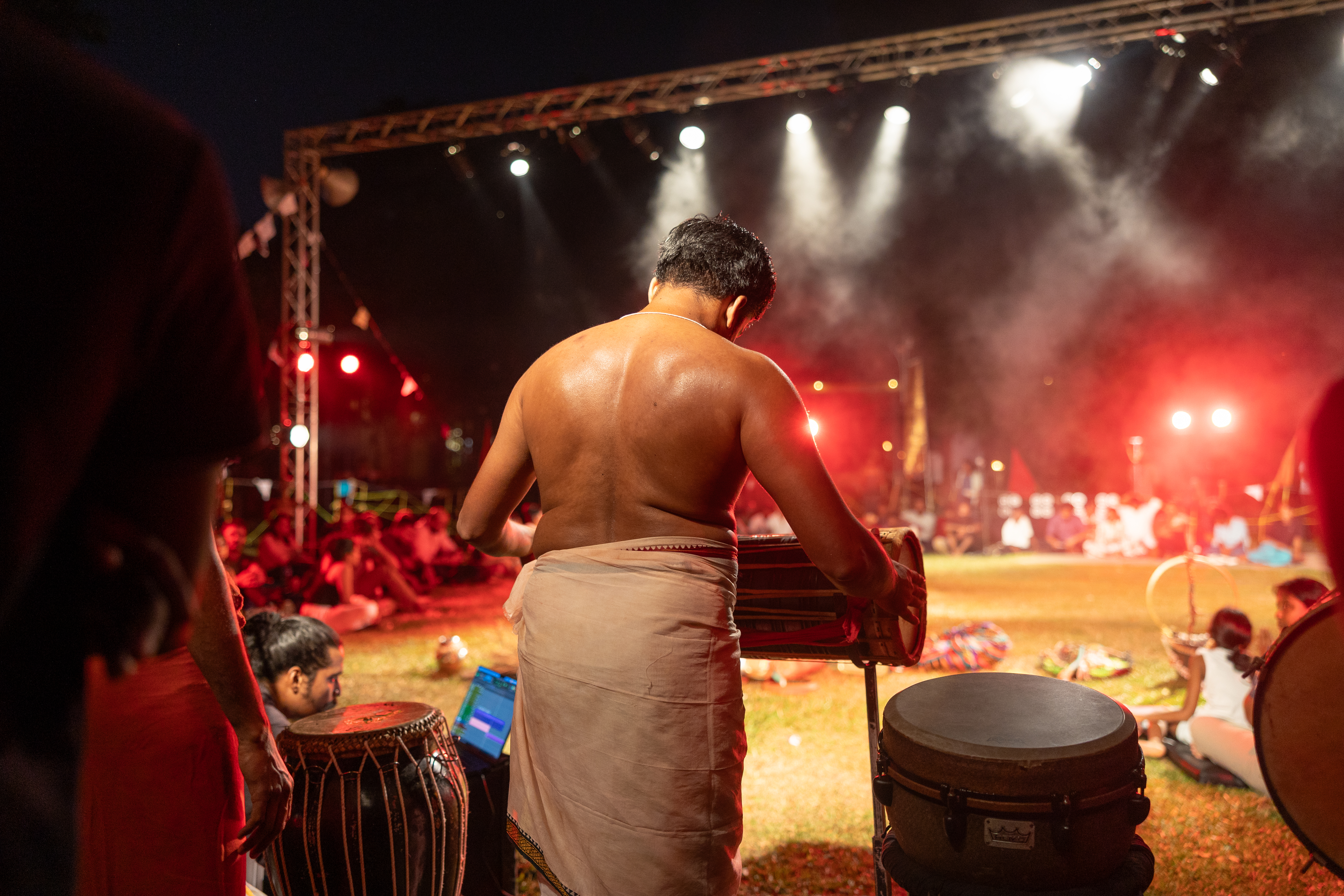 Movement scene with stage lighting